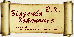 Blaženka Kokanović vizit kartica